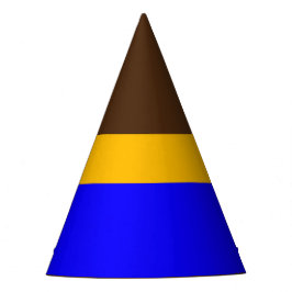 Elegant Royal Blue Gold Banded Cocoa Top Stripe Feesthoedjes