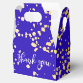 Elegant Royal Blue Gold Glitter Favor Box Bedankdoosjes (Geopend)