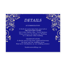 Elegant Royal Blue Gold Wedding Details