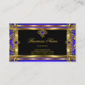 Elegant Royal Blue goud Visitekaartje (Voorkant)