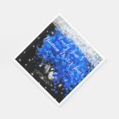 Elegant Royal Blue Heart Leaf Tree Servet (Hoek)