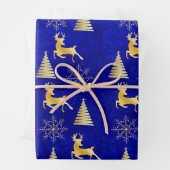 Elegant Royal Blue Kerstverpakking Inpakpapier Vel (In situ)