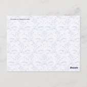 Elegant Royal Blue Lace Damask Pattern Briefkaart (Achterkant)