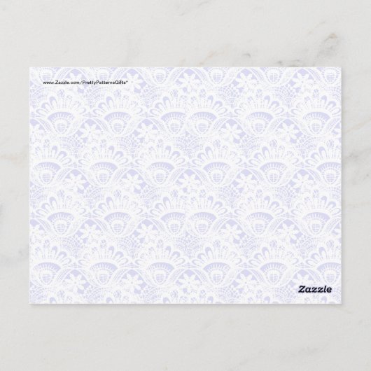 Elegant Royal Blue Lace Damask Pattern Briefkaart (Achterkant)