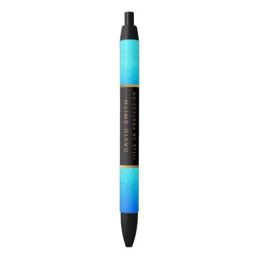 Elegant Royal Blue Metal Blauwe Inkt Pen (Voorkant Verticaal)