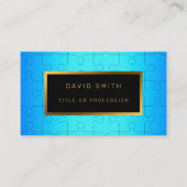 Elegant Royal Blue Metal Visitekaartje (Voorkant)