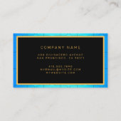 Elegant Royal Blue Metal Visitekaartje (Achterkant)