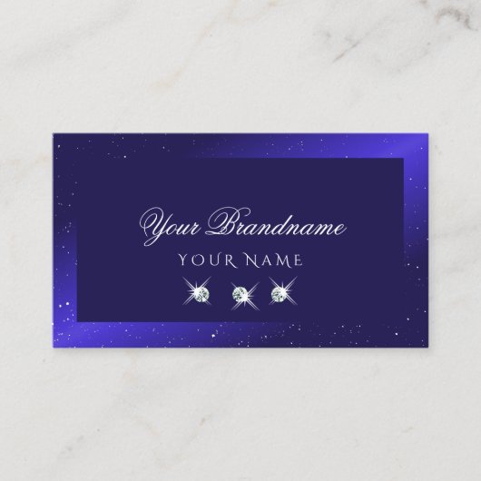 Elegant Royal Blue Mousonds Professional Visitekaartje (Voorkant)