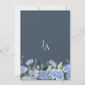 Elegant Royal Blue Opulence Wildflowers Bruiloft Kaart (Achterkant)