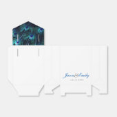 Elegant Royal Blue Peacock bruiloft Bedankdoosjes (Uitgevouwen)