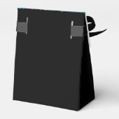 Elegant Royal Blue Peacock bruiloft Bedankdoosjes (Achterkant)