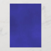 Elegant Royal Blue Reflecting Roos Wedding Details Informatiekaartje (Achterkant)