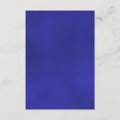 Elegant Royal Blue Roos bruiloft details QR-code Informatiekaartje (Achterkant)