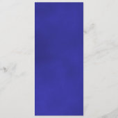 Elegant Royal Blue Roos met Reflections Wedding Menu (Achterkant)