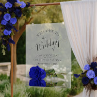 Elegant Royal Blue Roos Romantische bruiloft Welko