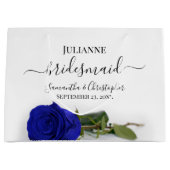 Elegant Royal Blue Rose Posh Bridesmaid Wedding Groot Cadeauzakje (Voorkant)