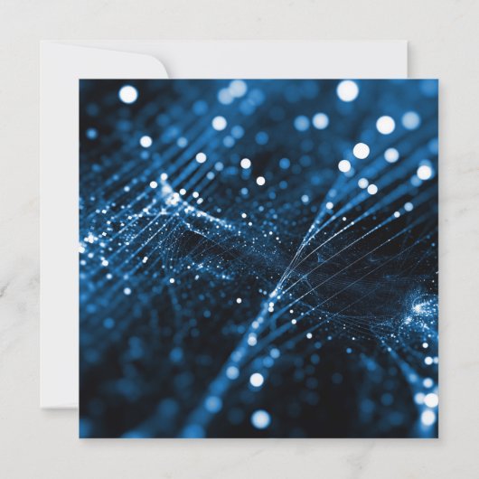 ELEGANT ROYAL BLUE SATIN DIAMOND WEDING KAART (Achterkant)