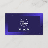 Elegant Royal Blue Sparking Diamonds met Logo Visitekaartje (Voorkant)