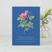 Elegant Royal Blue Sweet 16  Bloemen Kaart (Staand voorkant)