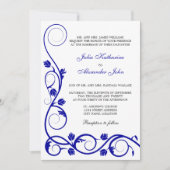 Elegant Royal Blue Swirls Kaart (Voorkant)