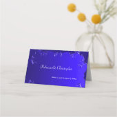 Elegant Royal Blue Table Place Card Plaatskaartje (Achterkant)