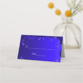 Elegant Royal Blue Table Place Card Plaatskaartje (Voorkant)