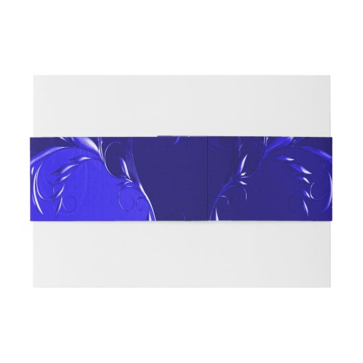 Elegant Royal Blue Uitnodigingen Wikkel (Achterkant Voorbeeld)