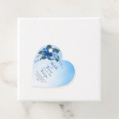 Elegant Royal Blue Waterverf Floral Greenery Bedankjes Labels (In situ)
