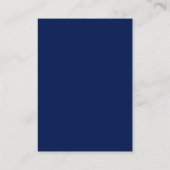 Elegant Royal Blue Waterverf Floral Greenery Informatiekaartje (Achterkant)