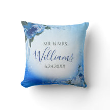 Elegant Royal Blue Waterverf Floral Greenery