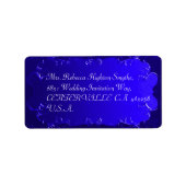 Elegant Royal Blue Wedding Adresetiketten Etiket (Voorkant)