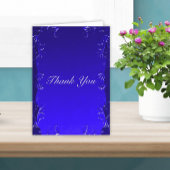 Elegant Royal Blue Wedding Bedankkaart