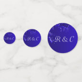 Elegant Royal Blue Wedding Confetti (Voorkanten)