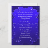 Elegant Royal Blue Wedding Invitation Kaart (Voorkant)