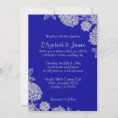 Elegant Royal Blue Wedding Invitations Kaart (Voorkant)