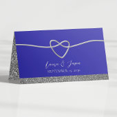 Elegant Royal Blue Wedding Place Card Plaatskaartje