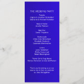 Elegant Royal Blue Wedding Programme Programmakaart (Achterkant)