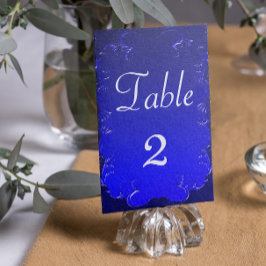 Elegant Royal Blue Wedding Reception Kaart