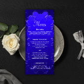 Elegant Royal Blue Wedding Reception Menu