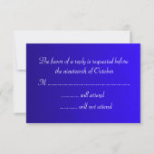 Elegant Royal Blue Wedding RSVP (Achterkant)