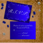 Elegant Royal Blue Wedding RSVP
