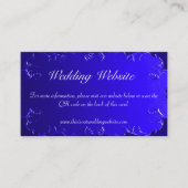 Elegant Royal Blue Wedding Website Informatiekaartje (Voorkant)