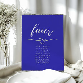 Elegant Royal Blue Wedding-zitgrafiek