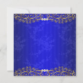 Elegant Royal Blue White Pearl Birthday Party Kaart (Achterkant)