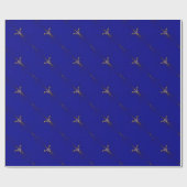 Elegant Royal Blue Wrapping Paper Cadeaupapier (Vlak)