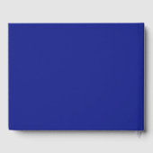 elegant royal blue zilblob bruiloft gastenboek (Achterkant)