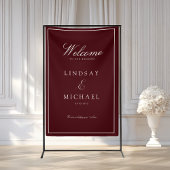 Elegant Royal Burgundy & White Wedding Spandoek