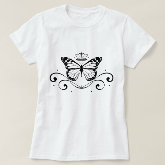 Elegant Royal Butterfly T-shirt (Design voorkant)