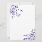 Elegant Royal Castle Silver Paarse Vrijgezellenfee Kaart (Achterkant)