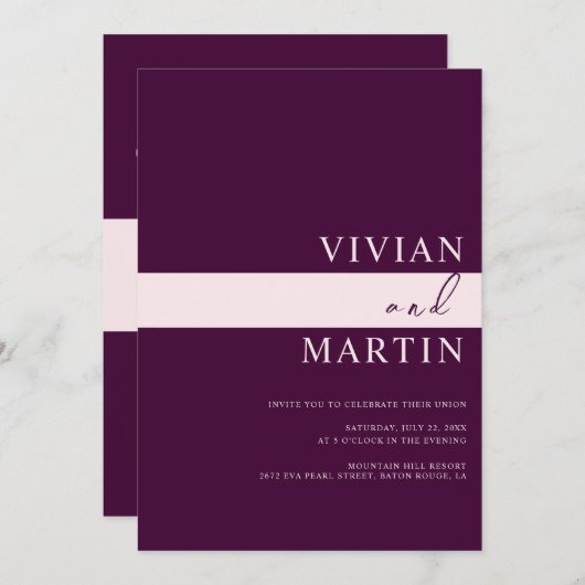 Elegant Royal Crimson Wedding All-in-One QR Kaart (Voorkant / Achterkant)